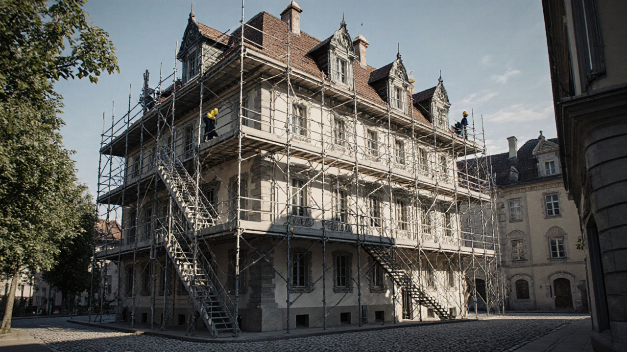 Gerüstkosten bei Fassadensanierung: So kalkulieren Sie richtig und sparen Geld