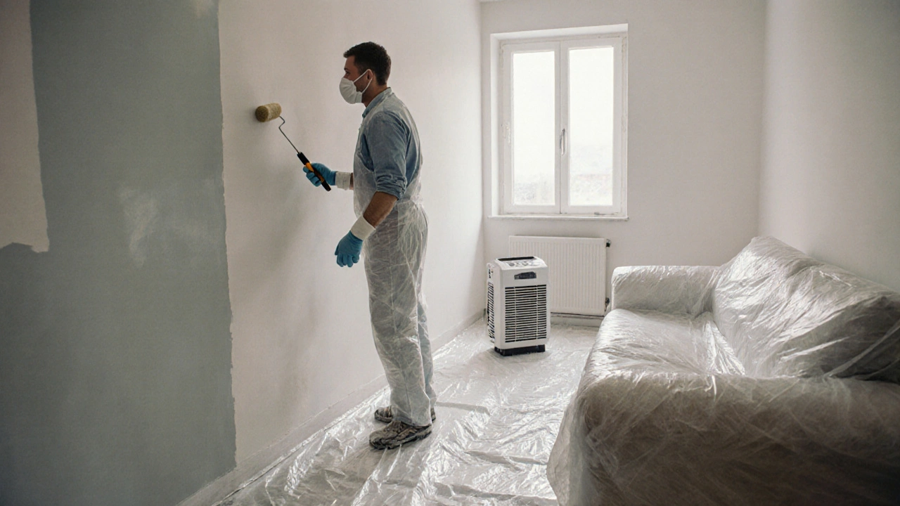 Streichen im bewohnten Haus: Abdecken, Trocknungszeiten und Gerüche richtig managen