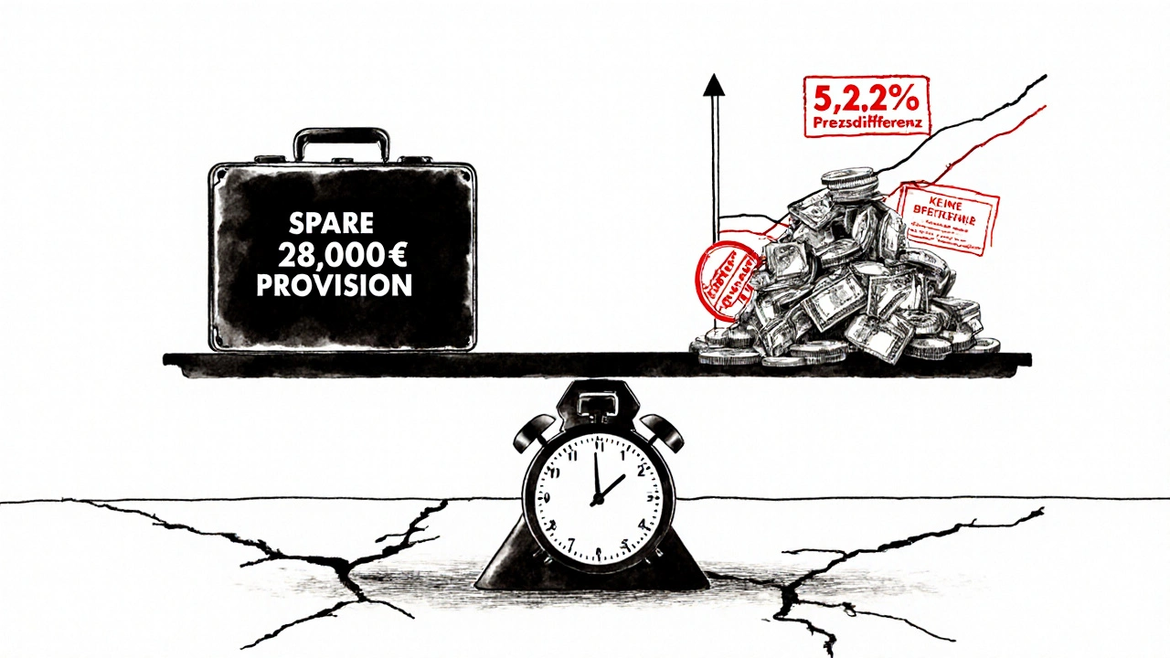 Waage zeigt Sparvorteil gegen rechtliche Risiken beim Immobilienverkauf