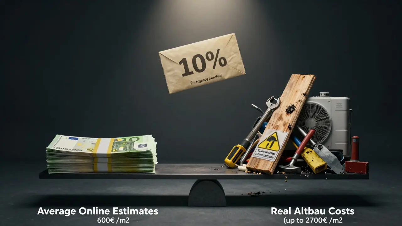 Waage vergleicht niedrige Online-Schätzungen mit realen Sanierungskosten, einschließlich Asbest und Notgroschen.