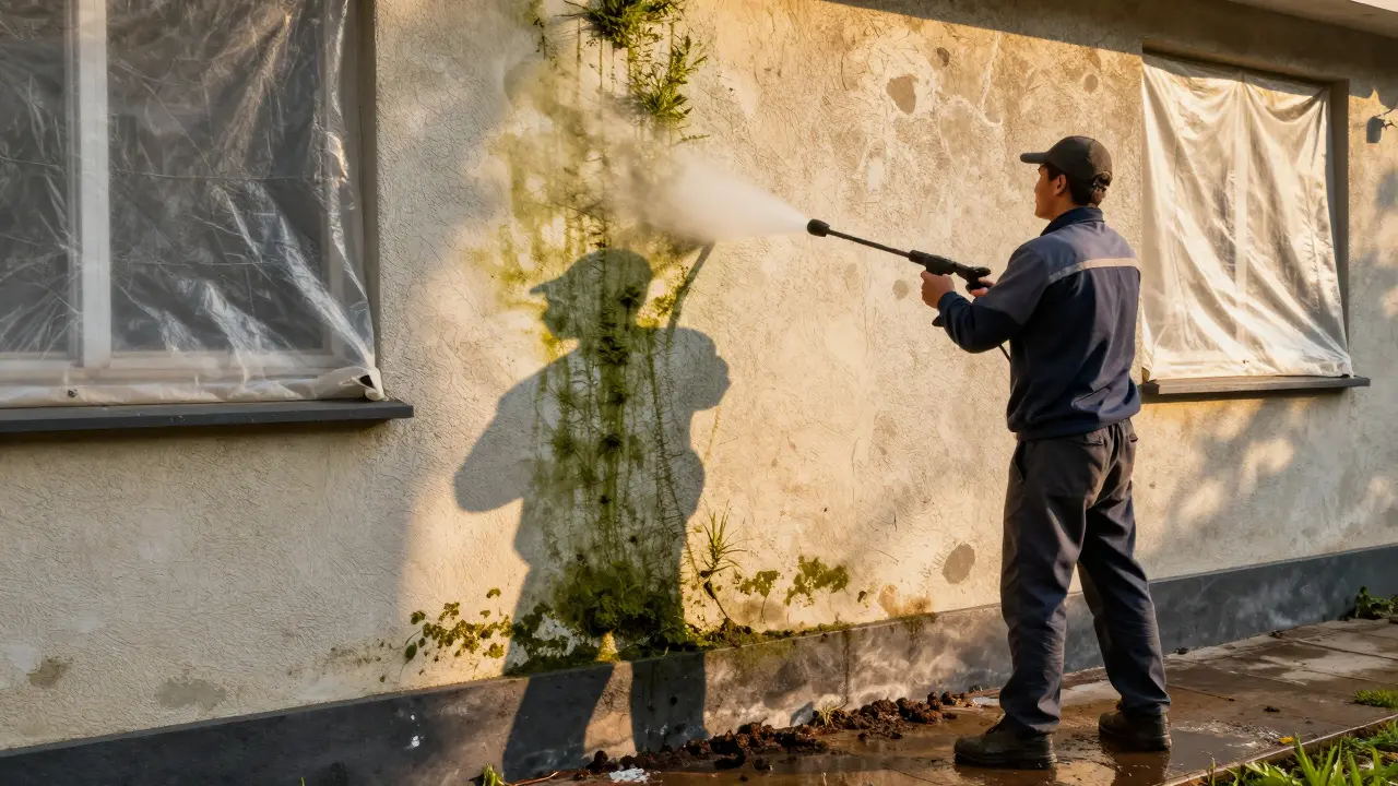 Putzfassade reinigen und streichen: Schritt für Schritt mit den richtigen Materialien