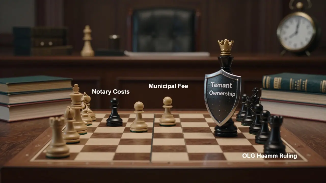 Schachbrett-Szene: Mieter als Bauer, der mit Hilfe einer Rechtsprechung Hindernisse beim Immobilienkauf überwindet.